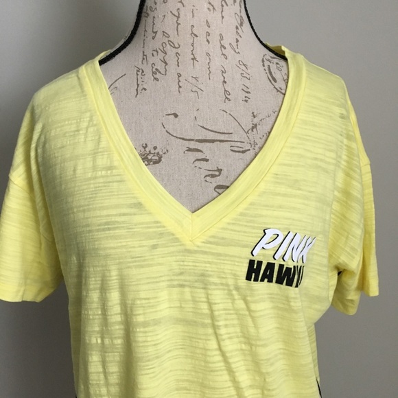 PINK Victoria’s Secret Hawaii V-Neck Short Sleeve Tee Top New With Tag - Picture 5 of 8